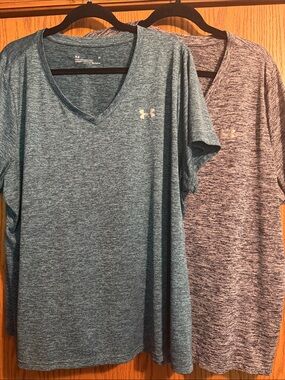 Under Armour Women's Heathered V-Neck Tee Duo - Teal & Charcoal